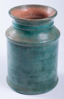 Appraisal: Stangl Terra Rose Vase Glazed in teal stamped to bottom