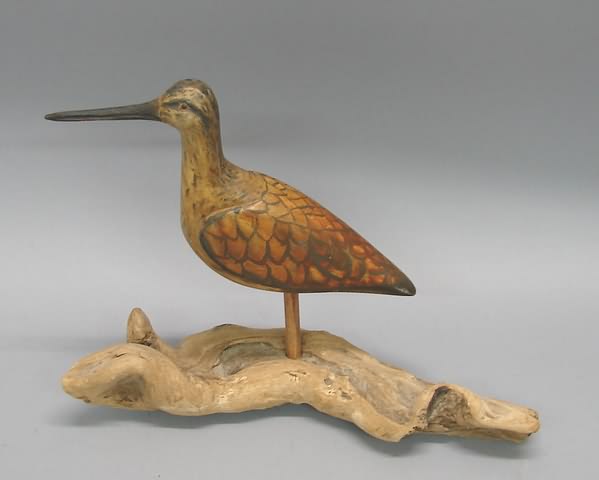 Appraisal: Yellowlegs decoy stick-up on driftwood original paint in good condition