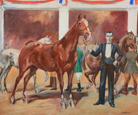 Appraisal: JOHN W DUNN American th century WASHINGTON INTERNATIONAL HORSE SHOW