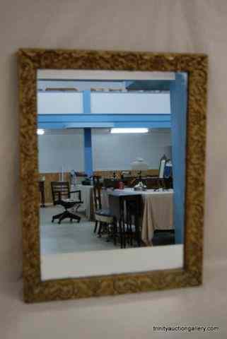 Appraisal: Vintage ''Gesso'' Gold Gilded Wall MirrorThis is a very nice