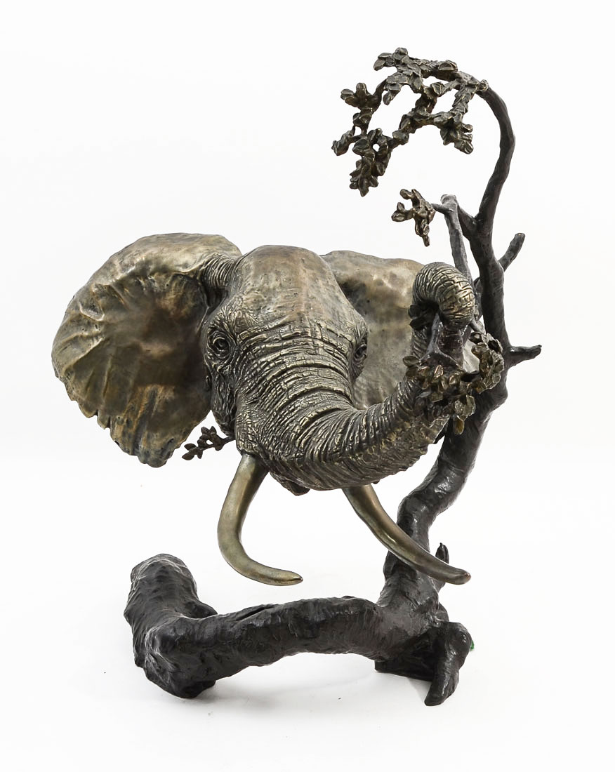 Appraisal: HOPKINS Mark American th st Century ''Elephant Bronze Maquette'' Bronze