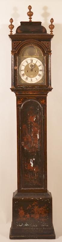 Appraisal: English Q A Chinoiserie Tall Case Clock C Rare English