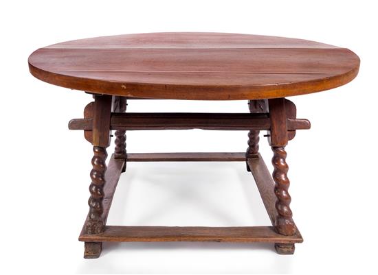 Appraisal: Sale Lot An English Baroque Oak Table th century the