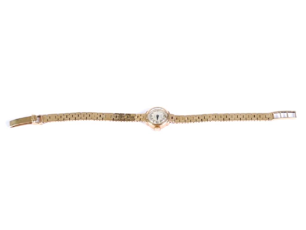 Appraisal: LADY'S RONE INCABLOC SWISS WRIST WATCH in ct gold case