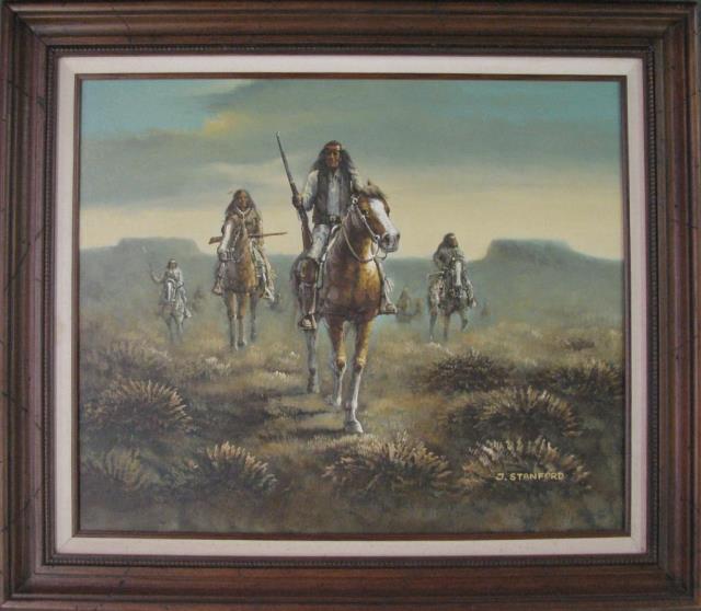 Appraisal: John Stanford American th Century x oil on canvas signed