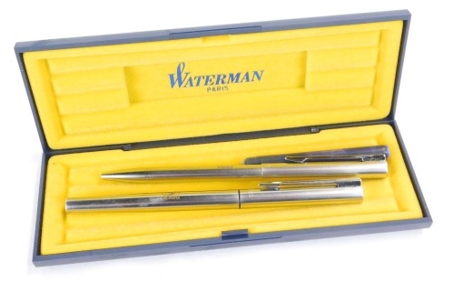 Appraisal: A cased set of Waterman Paris Iveco Ford Truck ball