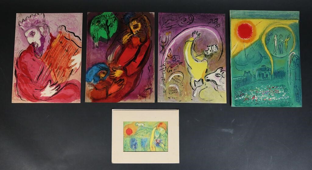 Appraisal: double page lithographs Bible by Marc Chagall French - for