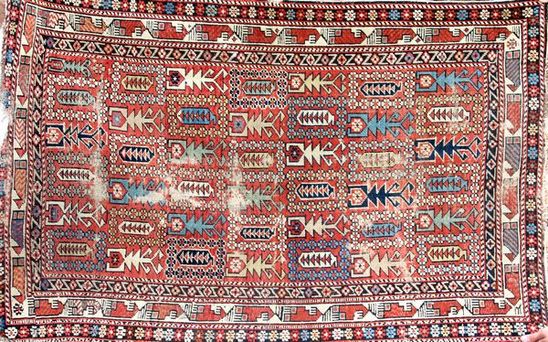 Appraisal: Semi-antique Caucasian Shirvan Oriental rug ' x ' Some wear