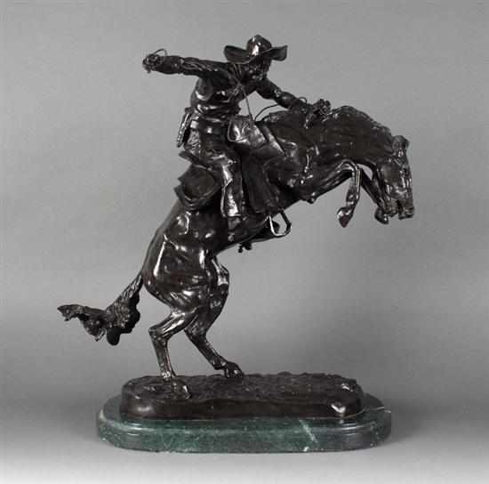 Appraisal: After Frederic S Remington American - ''Bronco Buster '' bronze