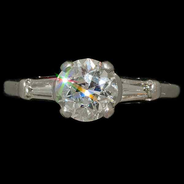 Appraisal: Three Stone Diamond Engagement Ring A K ring prong set