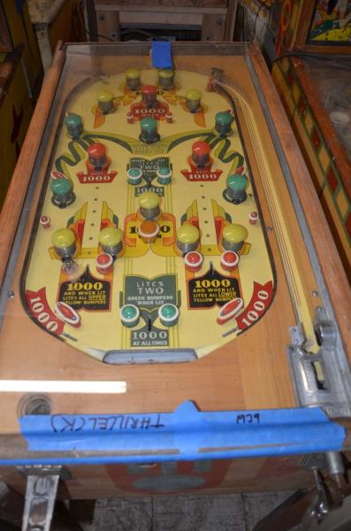 Appraisal: Keeney Thriller Playfield Very good Backglass n a Cabinet Good