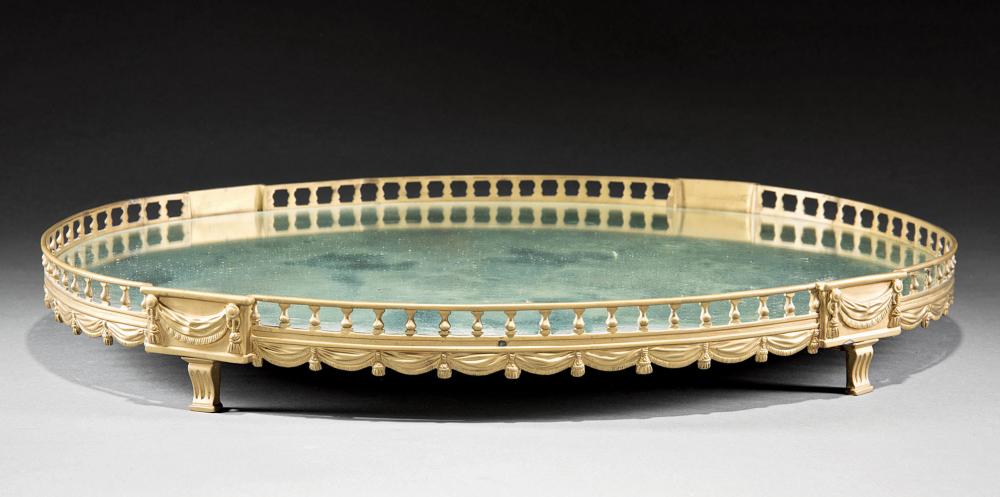 Appraisal: Louis XVI Gilt Bronze Oval Surtout de Table late th