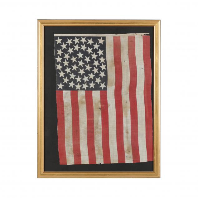 Appraisal: LARGE -STAR UNITED STATES FLAG - Printed cotton this quirky