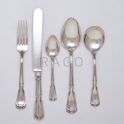 Appraisal: REED BARTON CHAMBORD STERLING FLATWARE SERVICE Service for twelve dinner