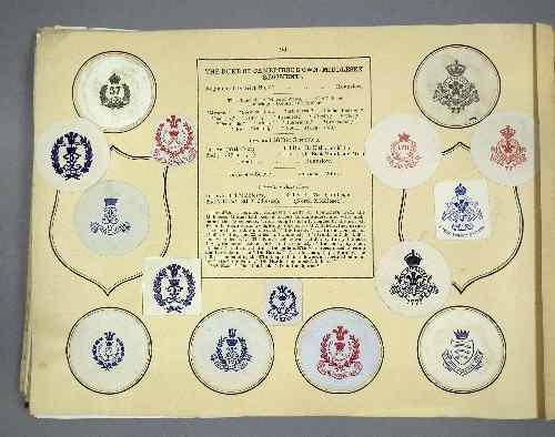 Appraisal: The British Army Crest Album - Red cloth covered album