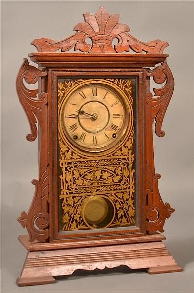 Appraisal: Seth Thomas Eastlake Victorian Walnut Clock Seth Thomas Eastlake Victorian