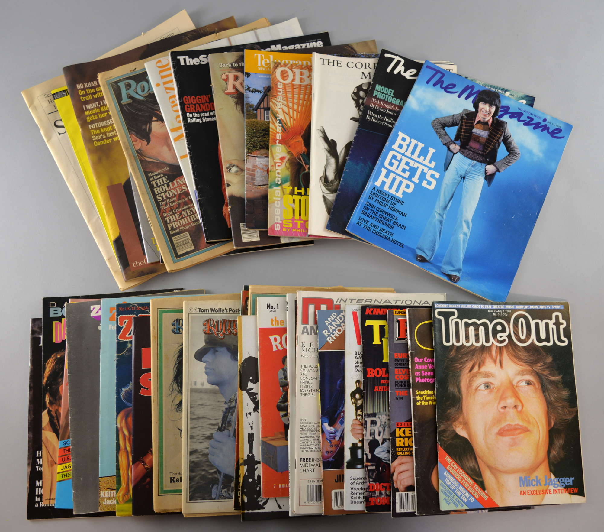 Appraisal: The Rolling Stones related magazines s- s including The Crazy