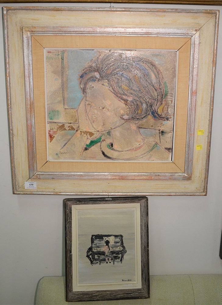 Appraisal: Two framed pieces Lazzaro Donati b mixed media on wood