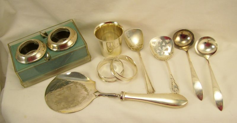 Appraisal: Sterling Lot Includes Sterling shot monogrammed C L F -