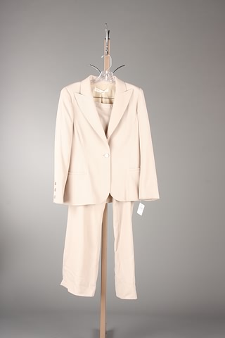 Appraisal: Valentino Blush color slacks suit w back belt vents detail