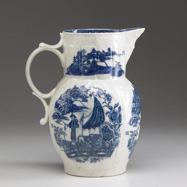 Appraisal: WORCESTER Dr Wall Disguised Mask pitcher with Asian decoration ca