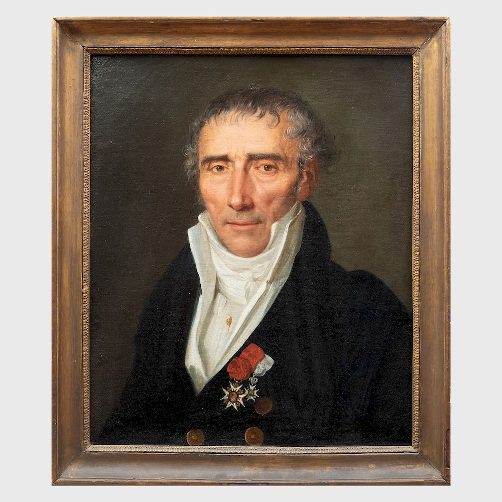 Appraisal: French School Portrait of a Man Wearing the Ordre Royal