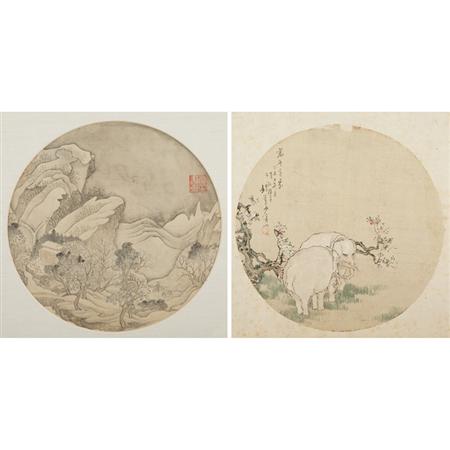 Appraisal: Rongsheng th th Century Snowscape Together with Qian Huilan -