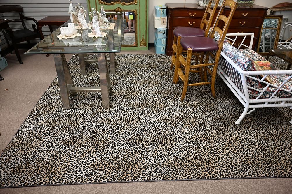 Appraisal: Leopard Print Custom Carpet ' x ' Leopard Print Custom