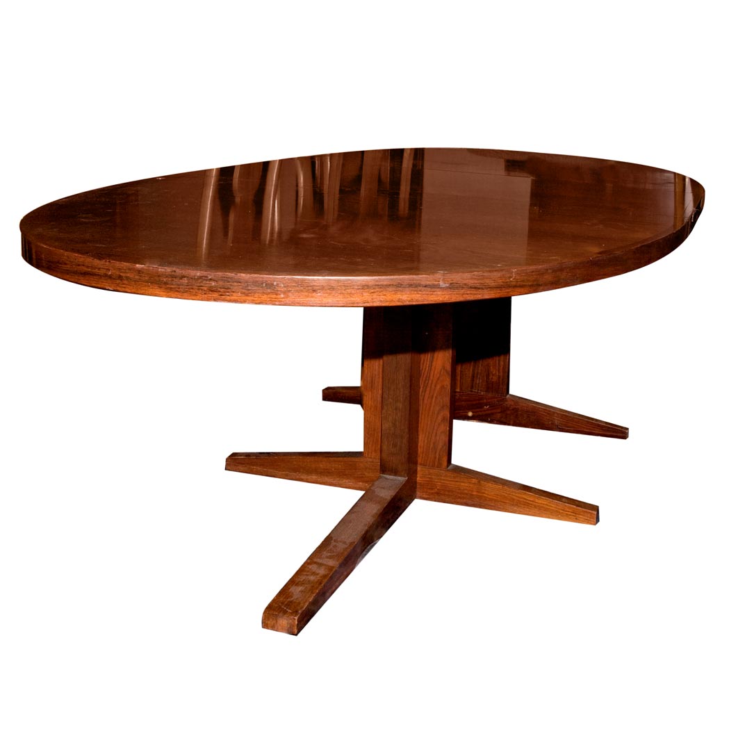 Appraisal: Rosewood Extension Dining Table With two leaves Height inches width