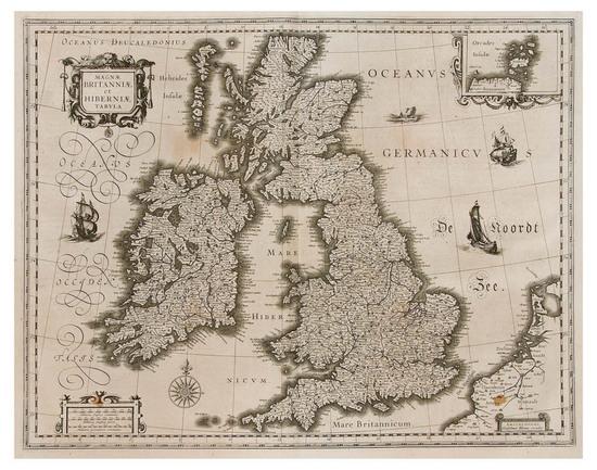 Appraisal: MAPS - BRITISH ISLES MAPS - BLAEU Willem Janszoon -