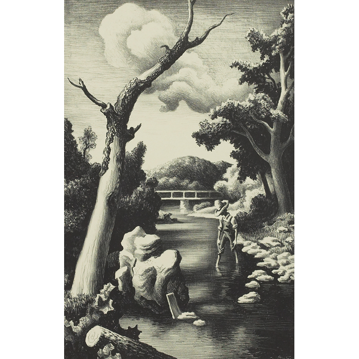 Appraisal: Thomas Hart Benton American - ''Shallow Creek '' lithograph ''