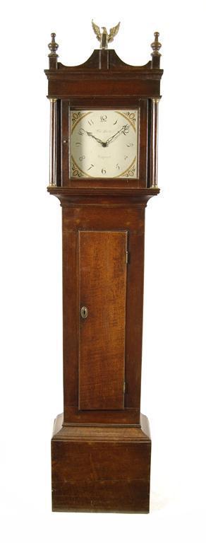 Appraisal: An oak hour longcase clock