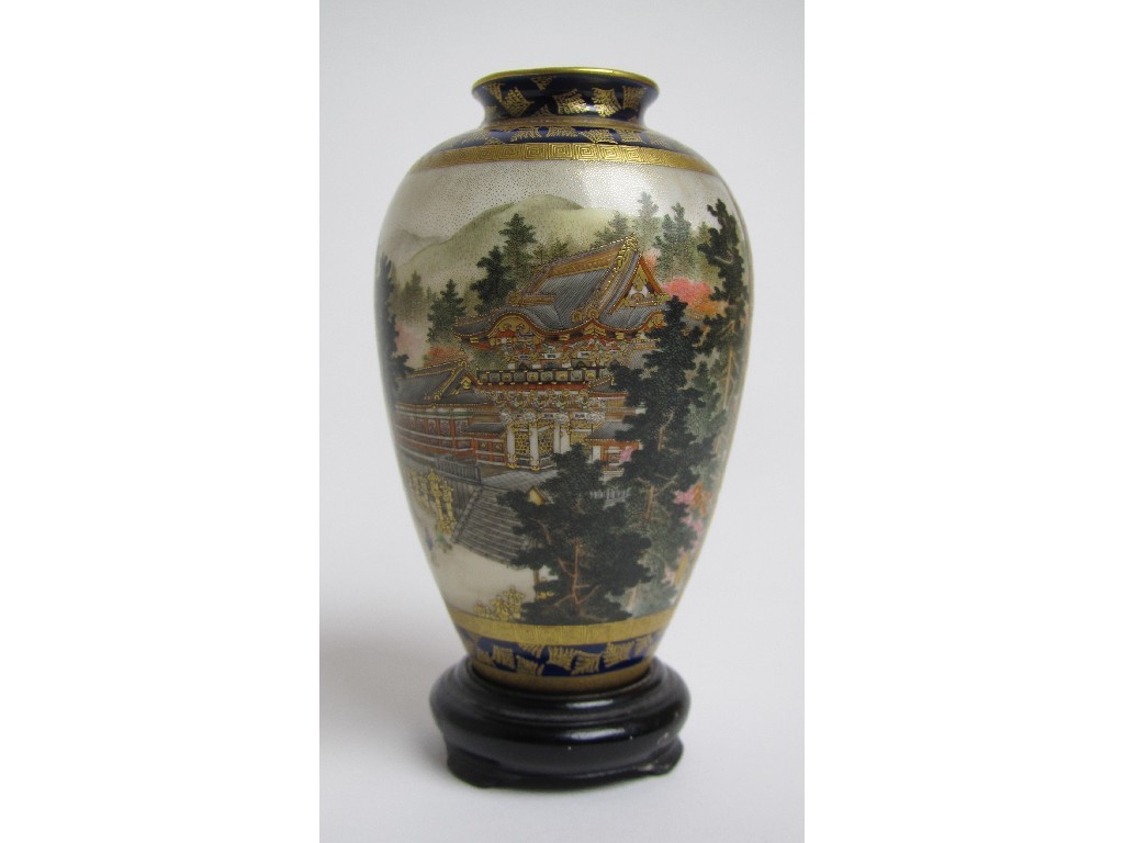 Appraisal: A Satsuma baluster vase decorated in various colours with panels