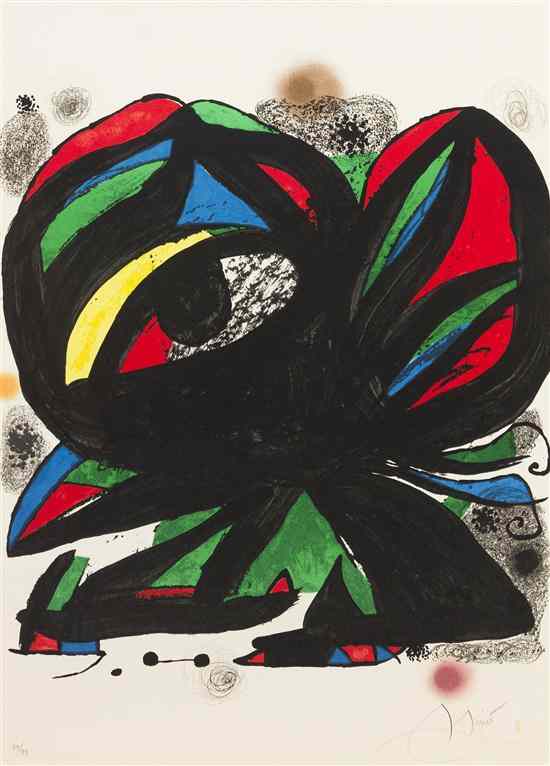 Appraisal: Joan Miro Spanish - Fundacio Joan Miro color lithograph edition