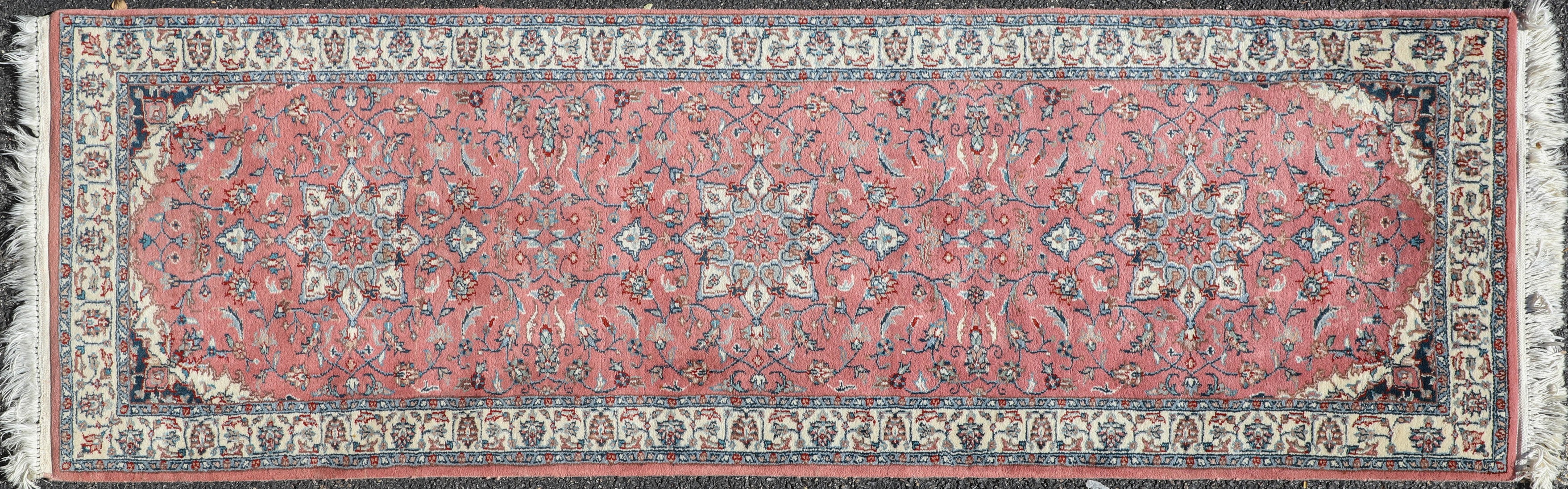 Appraisal: ' X ' Indo Jaipur Kashan Runner good condition circa