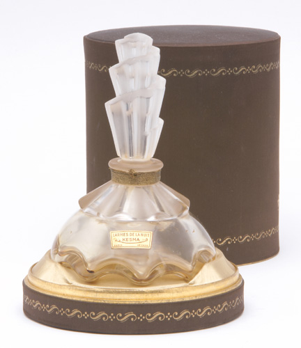 Appraisal: KESMA Larmes de Nuit perfume bottle in clear and frosted