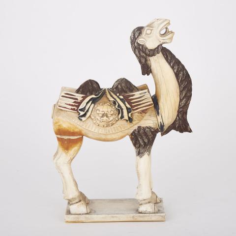 Appraisal: Chinese Ivory Camel Early th Century Carved separately in piecesCondition