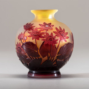 Appraisal: mile Gall French Vase cameo glass signed 'Gall ' to