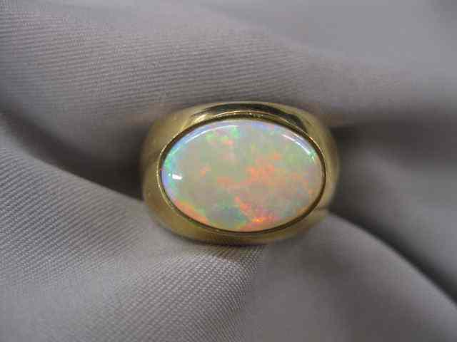 Appraisal: Opal Ring fiery carat gem in heavy k yellow gold