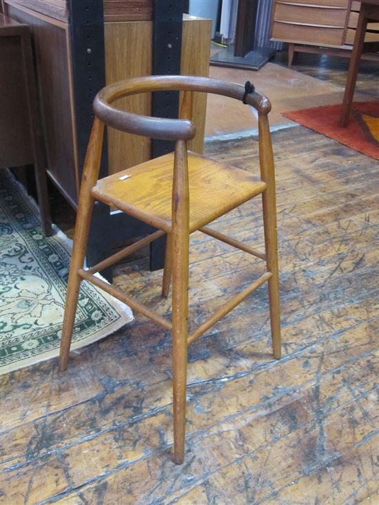 Appraisal: CHILD'S HIGH CHAIR A mid th C Danish modern design