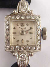 Appraisal: A Swiss hallmarked carat white gold and diamond Tissot lady's