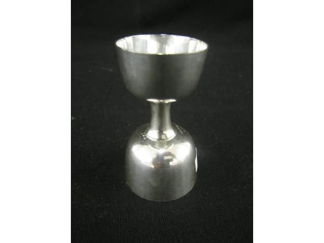 Appraisal: Sterling Silver Double Jigger a fine bar accessory