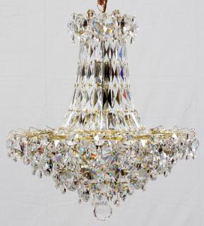 Appraisal: SCHONBEK CRYSTAL LIGHT CHANDELIER H DIA Body length Baronet Model