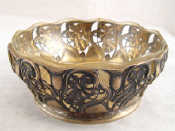 Appraisal: A continental Art Nouveau silver bowl with glass liner assay