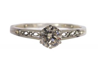 Appraisal: Art Deco diamond and k white gold ring Art Deco