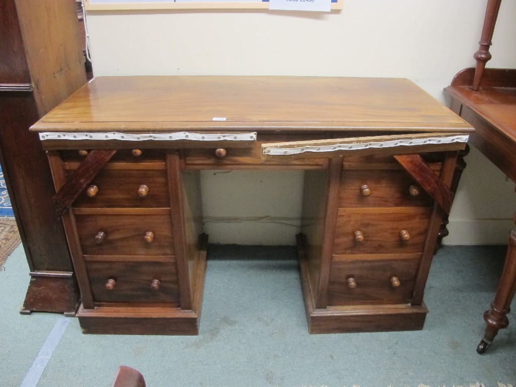 Appraisal: Victorian mahogany kneehole desk Provenance The Property of a Dumfriesshire