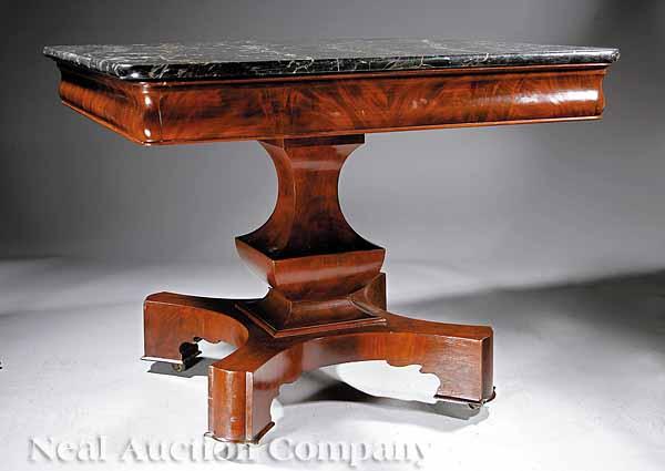 Appraisal: An American Late Classical Mahogany Center Table c New York