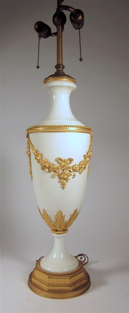 Appraisal: Sevres style porcelain and gilt metal mounted urnBaluster form the