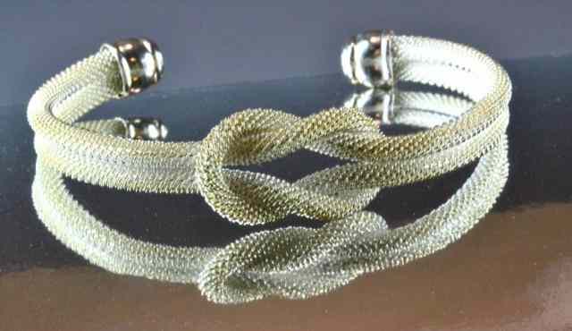 Appraisal: TIFFANY KNOTTED ROPE BRACELETLovely knotted rope bracelet marked T CO