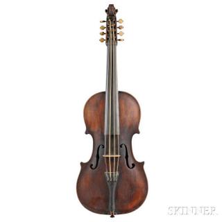 Appraisal: German -string Violin c unlabeled with mechanical pegs length of